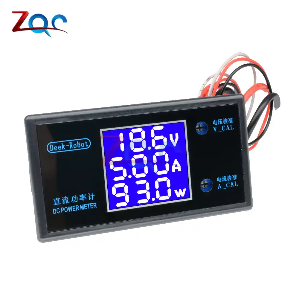 DC 0 50V 5A 250W LCD Digital Voltmeter Ammeter Wattmeter Voltage