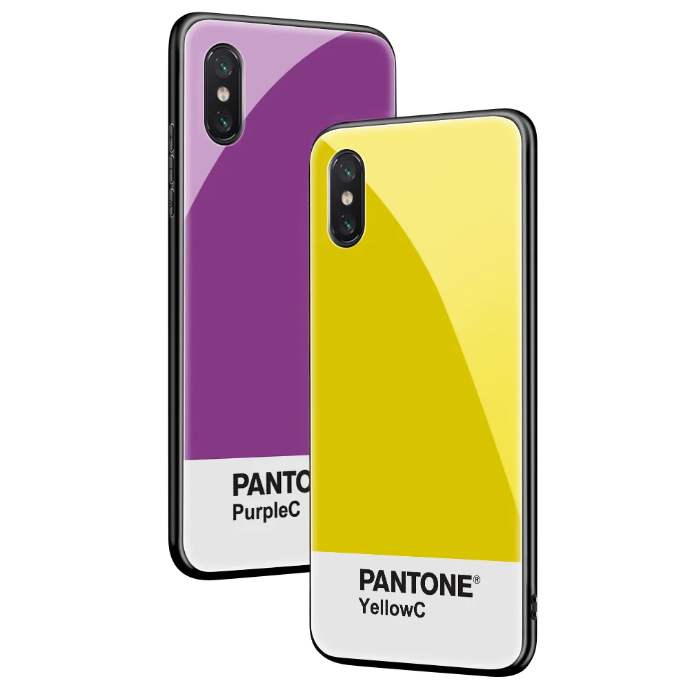 DIY стеклянный чехол для телефона для iphone 11 ProMax 6s 7Plus X Pantone заказное закаленное стекло для телефона для iphone 8 5 6 XS Max XR цвет