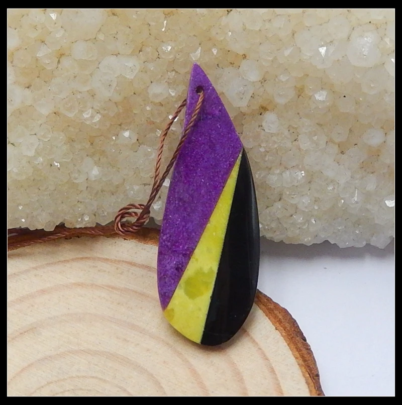 

Sale 1Pcs Natural Stone African Stone Obsidian Obsidian Pendant Bead 40x15x4mm 2.4g Fashion Jewelry Necklace Pendant Accessories