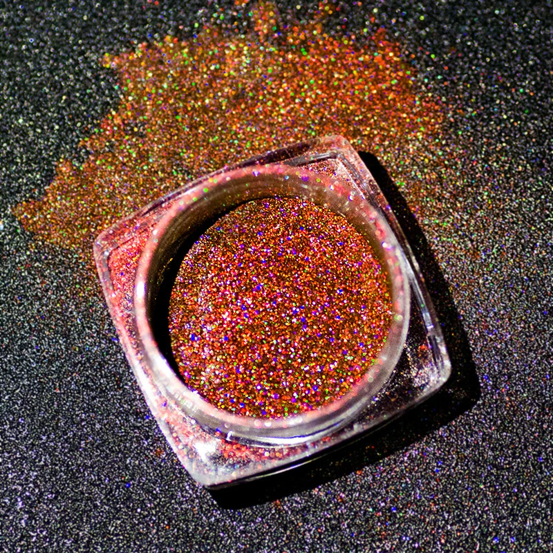 Ногтей Glitter Mixed Цвет Super Gold Лазерная Сияющий переливающийся Flakies ногтей блестка порошок Маникюр украшения для ногтей