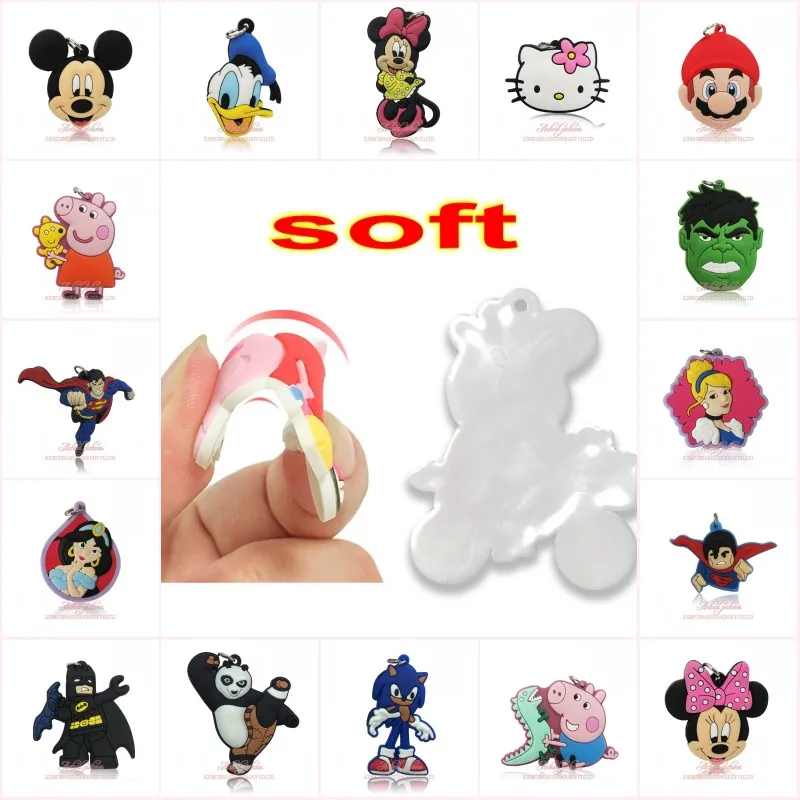 

1pcs Avenger Mickey Batman Cartoon Soft PVC Pendant Kid Accessories Fit for Keychains & Necklace Kids Gift Party Favors Jewelry