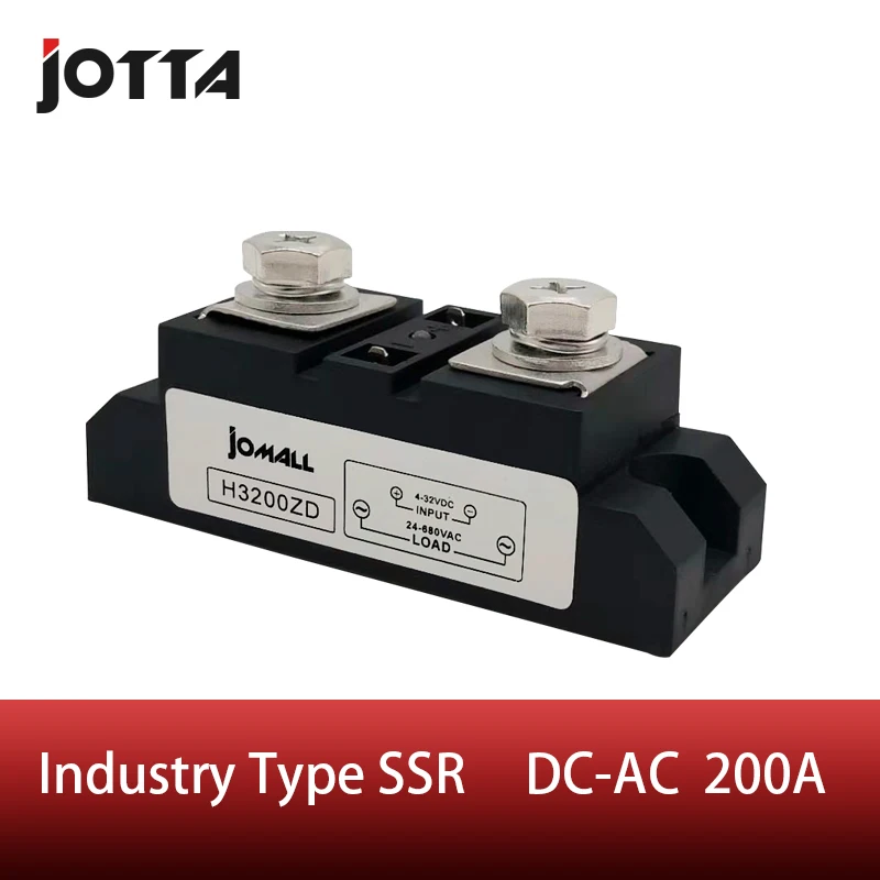 

SSR-200A Industrial SSR Single-phase Solid State Relay 200A Input 3-32VDC;Output 440AC