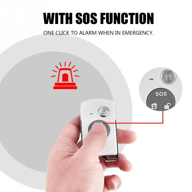 

5Pcs/Lots Wireless Remote Control Home Security Alarm System Kit with SOS Anti-theft Arm/Disarm Function Free Shipping