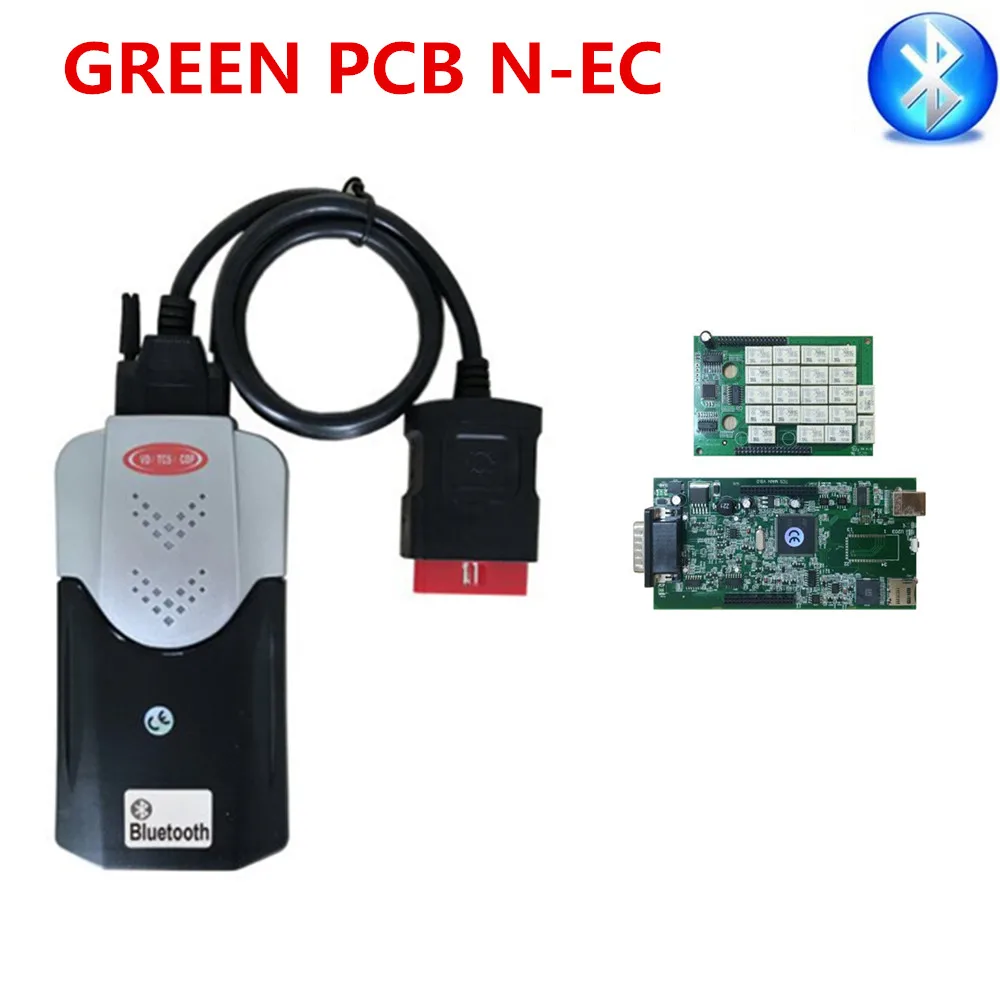 

8pcs DHL free 2015.R3 Keygen on CD New vci Full VD TCS cdp pro plus with bluetooth SCANNER with LED 3 IN1 + Nec Relay V8.0 PCB