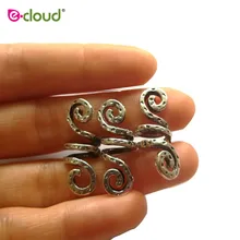 20 шт./лот волос бусины кольца-Dreadlock аксессуары для волос скандинавской спиральная завивка волос катушки Весна бусы для кос бороды пушистые подвески