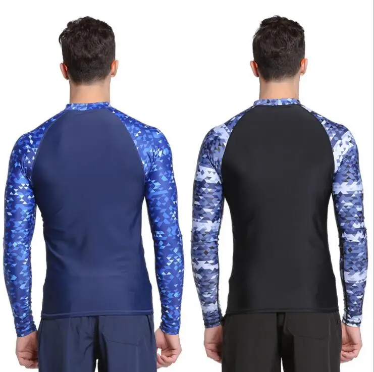 Мужской костюм для серфинга и дайвинга Rashguard рубашки плавания UPF 50 + пляжный с