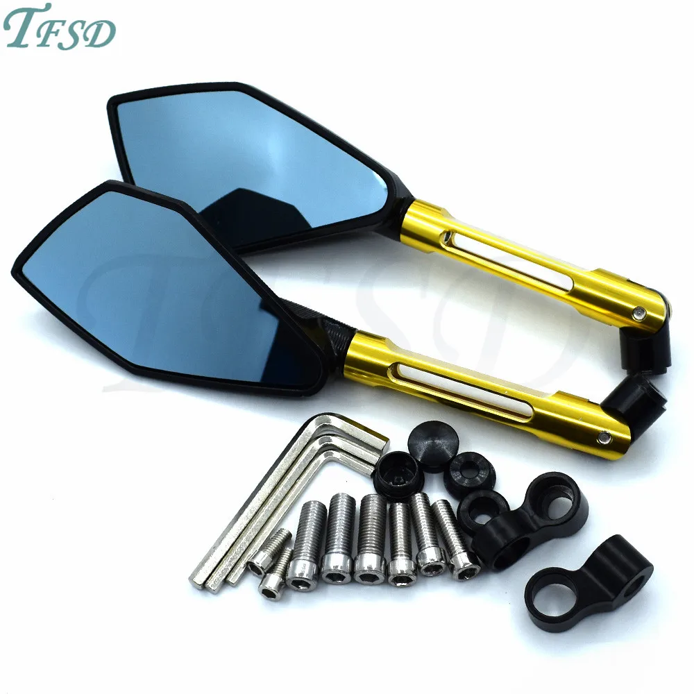 

Universal 8mm 10mm Aluminum CNC Motorcycle Rearview Mirror motorbike rear-vision motor bicycle mirror For YAMAHA FZ6 /600 FAZER