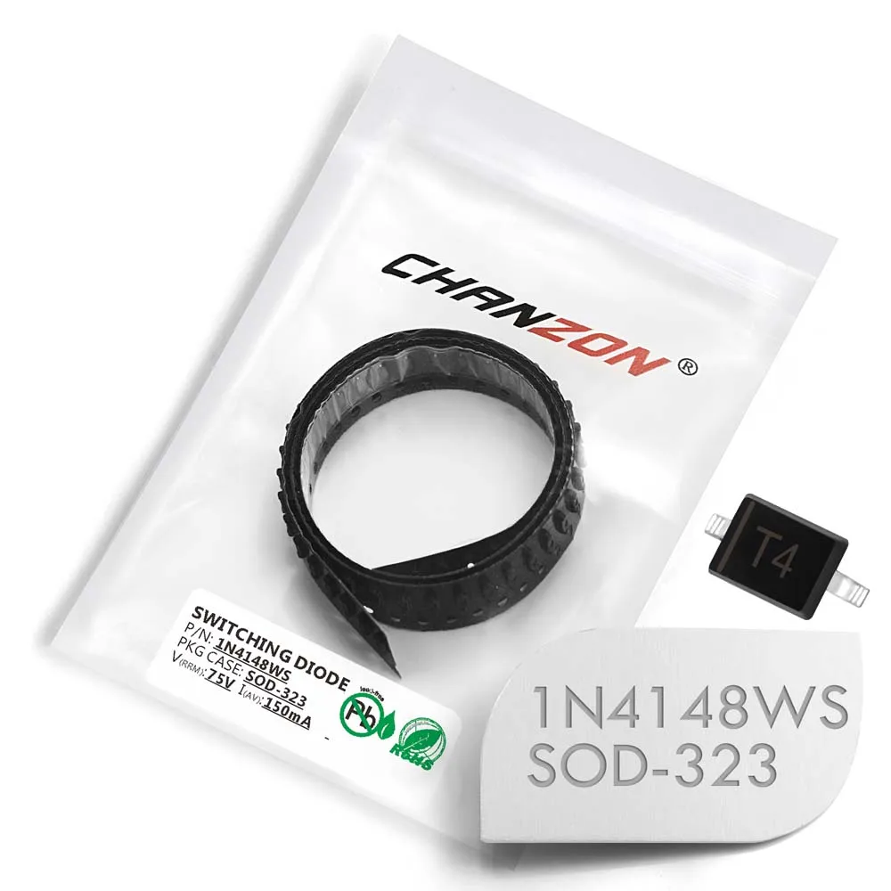 (100 шт.) 1N4148WS SMD малый сигнал быстрое переключение диода 150мА 75 в SOD 323 IN4148WS 150 мА