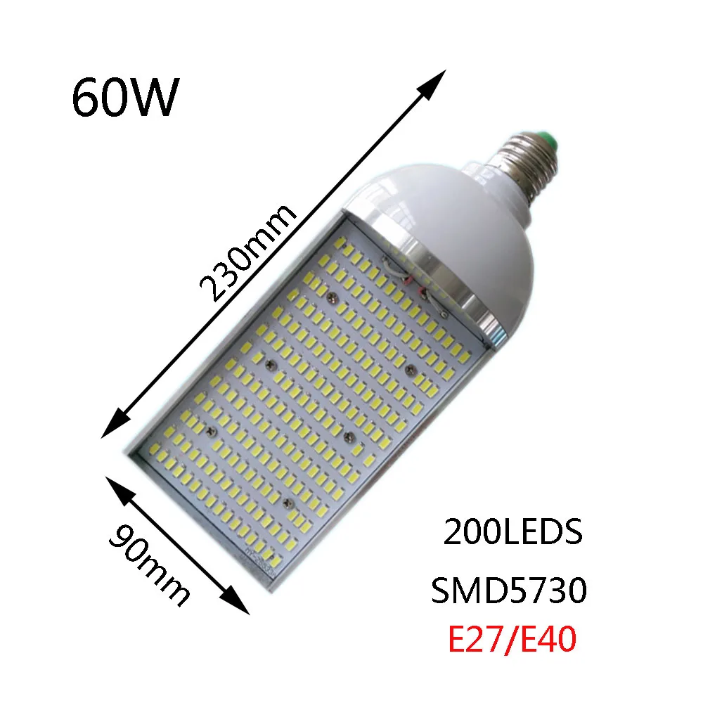 30 W 45 W 65 W 80 W 100 W E27/E40 светодиодный уличное светодиодное освещение LED лампа Кукуруза освещение на парковку 2 года гарантии