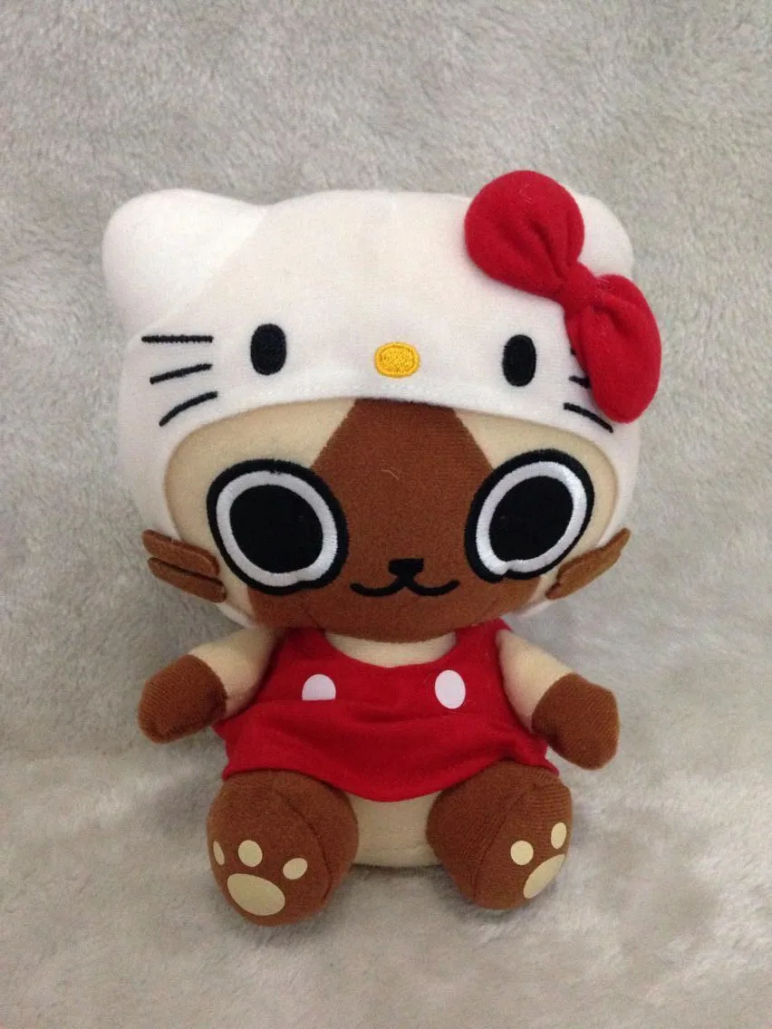 

Monster Hunter Hello Kitty Collectible Dolls Japanese Anime Plush Kids Toys For Boys Girls Gift 25cm