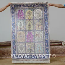 Yilong 3'x4. 5' под старину персидский шелк сад ковер ручной работы четыре сезона восточные ковры Бостон(0551