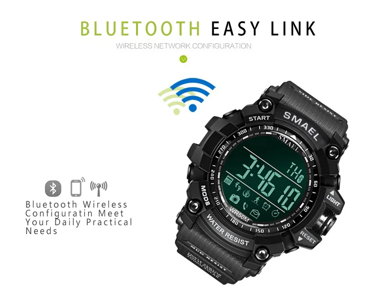 SMAEL спортивные часы мужские Модные Военные бегущий светодиодный дисплей цифровые часы водонепроницаемые мужские часы relogio masculino