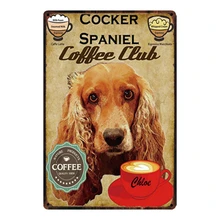 [Kelly66] кокер спаниель собаки металлический знак Олово плакат домашний Декор Бар настенная живопись 20*30 см размер y-2037