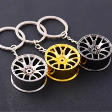 

1 Piece Car Key Chain Modification Wheel Metal Key Ring Turbocharged Hanging Pendant Car Accessories