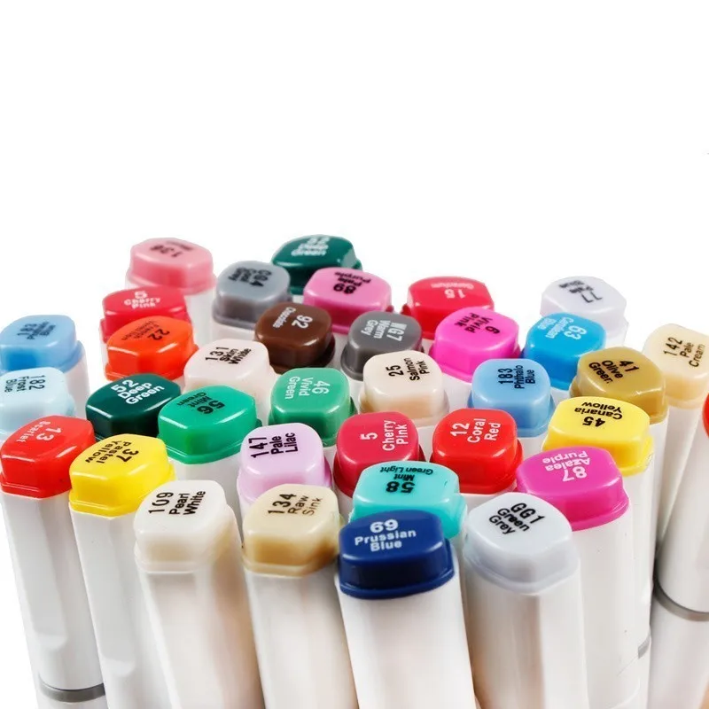 

many Colors Art Markers Brush Pen Sketch Alcohol Based Markers Dual Head Manga Drawing Pens Art Supplies