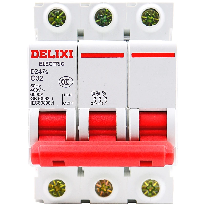 DELIXI 1P 2P 3P 4P 230V 400V 1A 2A 3A 4A 6A 10A 16A 20A 25A 32A 40A 50A 63A 80A 100A 125A вакуумный