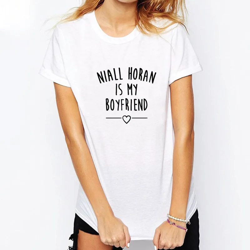 

New Fashion Women Men T-shirt Short Sleeve The Retro Niall Horan Is My Boyfriend Letter Printed Lover T Shirts Casual Funny Tops