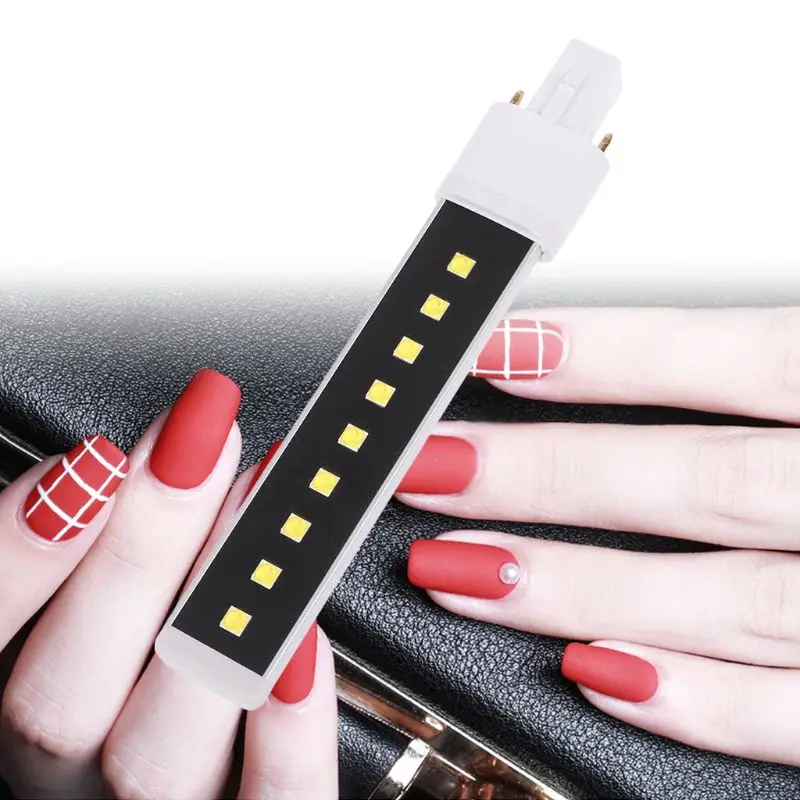 Secador de Luz Novo Unha Arte Gel Cura Tubo Lâmpada uv Manicure Lâmpadas Ferramentas 1 pc 9 w 1 Novo 1 pc 9 w unha arte
