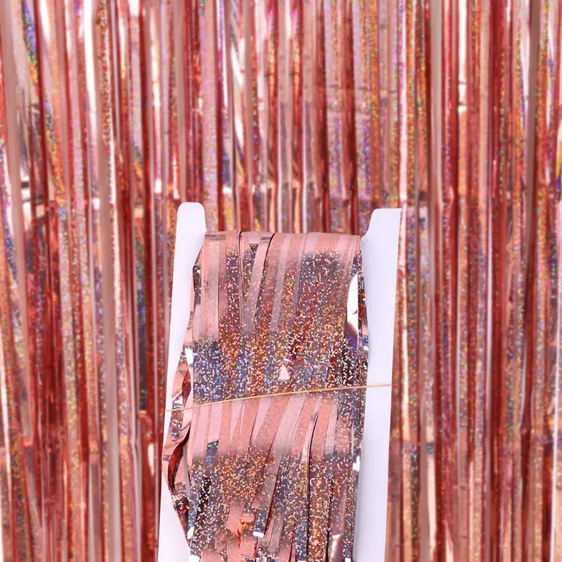 Металлическая бахрома из фольги мерцающий фон свадебная вечеринка украшение стены фото будка фон мишура блестящие занавески золото