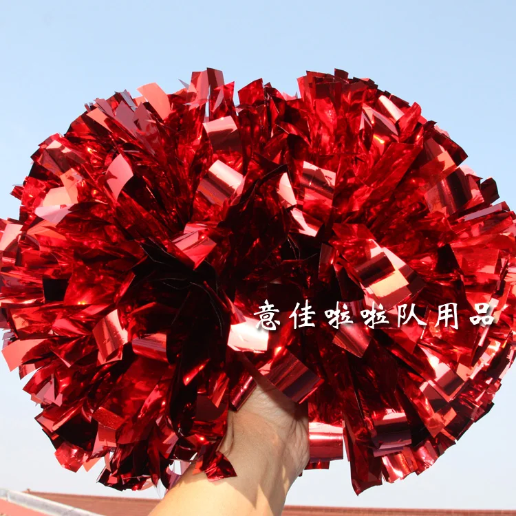 

10pcs Cheerleading pom Metal red 1,000*3/4" wide streamers handle