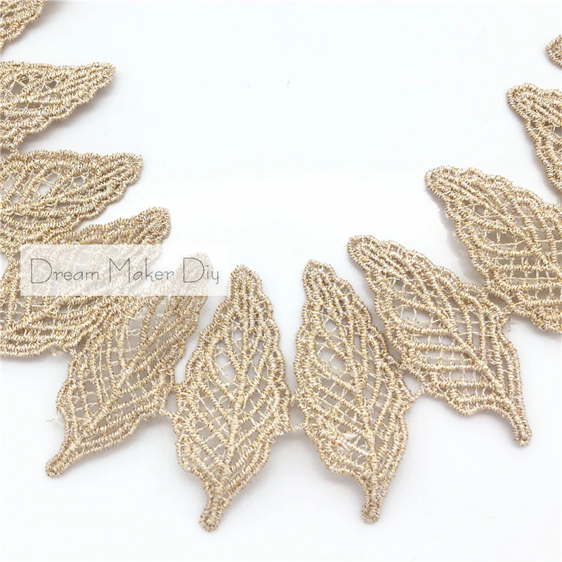 50Pcs/Lot 6CM*2.5CM High Quality Delicate The Leaf Lace Applique Lace