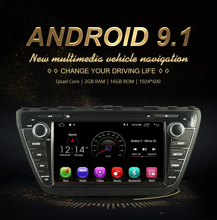 Discount JDASTON Android 9.1 Car DVD Player For Suzuki SX4 S-Cross 2014 2015 2016 Multimedia GPS Navigation 2 Din Car Radio Stereo audio 1