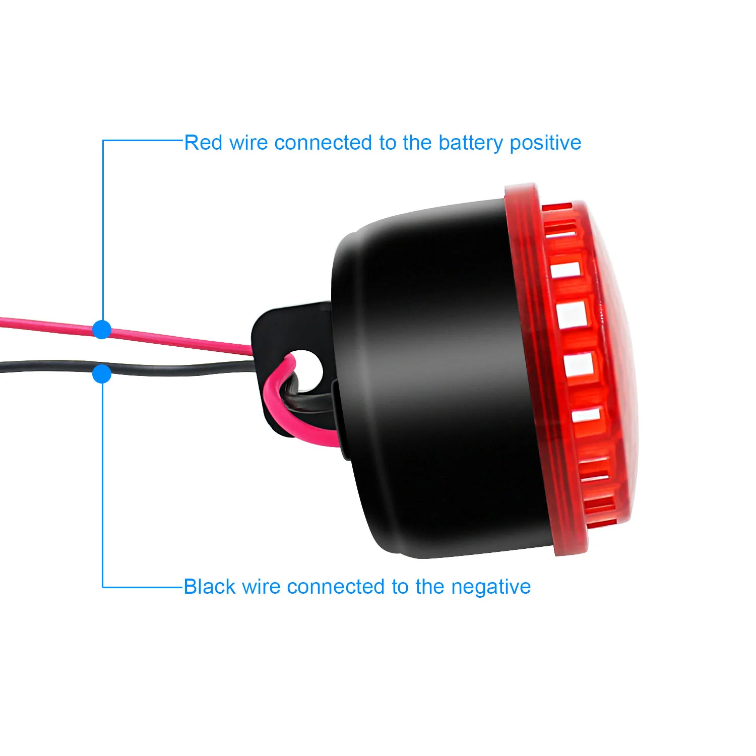 12V Car Motorcycle Six-tone Horn Truck Brake Siren Turn Warning Alarm Horn Stop Reverse Red LED Light Auto Parts Car Accessories