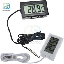 LCD Digital Thermometer Fridge Freezer Thermometer Thermograph for Refrigerator Temperature Meter -50~110 Degree Probe 1/2 Meter