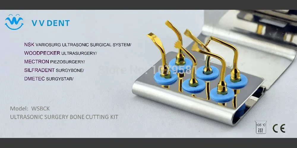 

5 SETS WSBCK ULTRASONIC SURGERY BONE CUTTING KIT fit for WOODPECKER ULTRASURGERY DENTAL EQUIPMENT