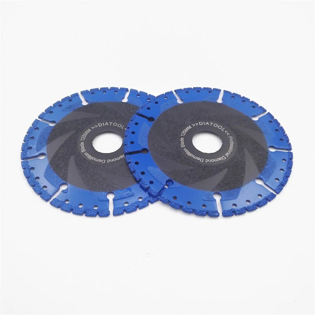 DIATOOL 2pcs 125mm Vacuum Brazed Diamond Blade For All Purpose 5" Demolition Blade For Stone Iron Steel