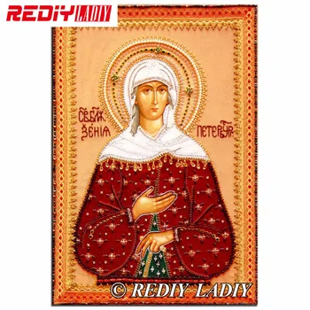 

Diamond Mosaic 3D Cross Stitch Set Of Embroidery Kits Painting Pictures Of Rhinestones New Needlework Icon Xenia Of Petersburg