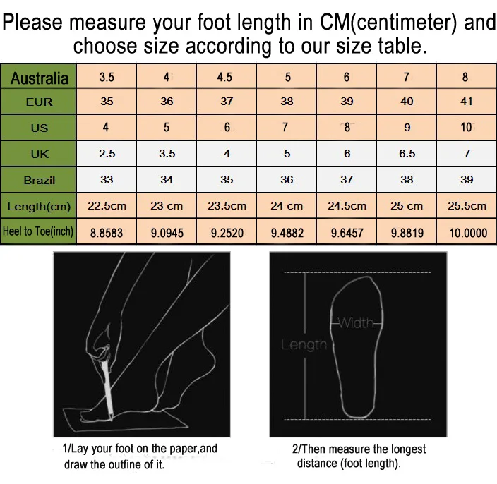 Size table