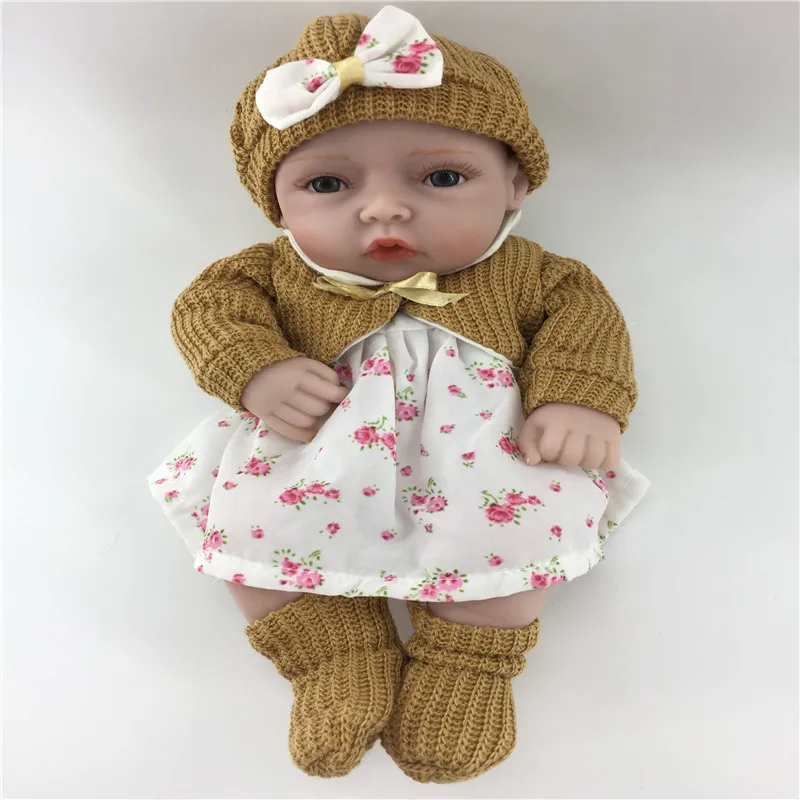 

SanyDoll 25cm-28cm Silicone reborn baby dolls toy for newborn play house toy lovely Fashion birthday gift