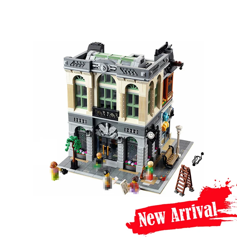 

LEPIN 15001 Brick Bank Street View Creator Building Blocks Bricks DIY Toys For Boys oyuncak Compatible with legoINGly 10251