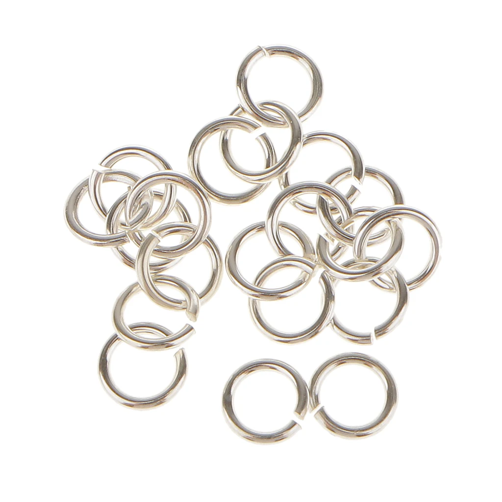 40 Pieces 925 Sterling Silver Jump Rings Split Rings Jewelry Findings