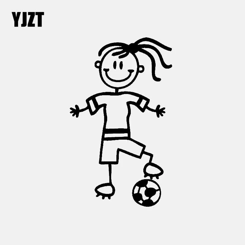 YJZT 6.6CM*10.9CM Mom 6 Soccer StickersFamily Vinyl Car Stickers Decal Black/Silver C3-2251 | Автомобили и мотоциклы
