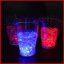 10 шт./лот! Горячая растущий пластиковый Флагон цвет Chaning светодиодный пивной Графин для вина горшок 1.8L