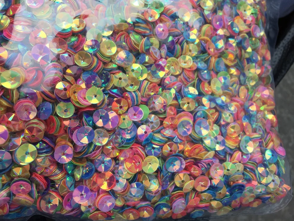 30g 6mm Deep Cup Round Sequin Paillettes Sewing Decoration DIY Brilliant Shining Mix Colors Multicolors | Дом и сад