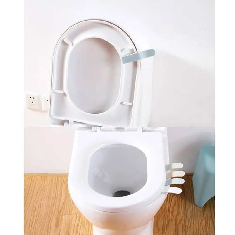 3 Pcs Toilet Seat Cover sticking Lifter Handle Avoid Touching Hygienic Clean lifting sticker tool bathroom supplies