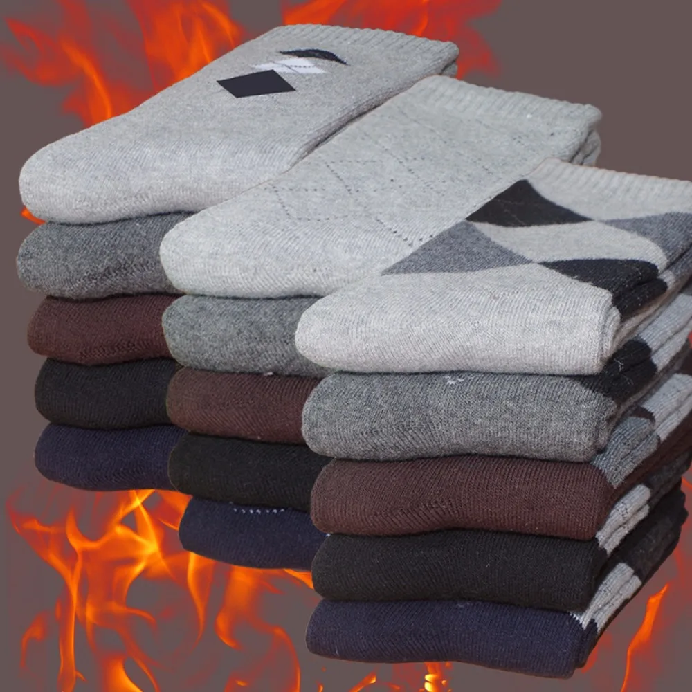 best quality 5 pairs men socks autumn and winter Thick warm socks for