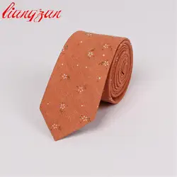 Для мужчин Бизнес хлопок Галстуки 6.5 узкие Формальные Цветочные Средства ухода за кожей шеи галстук мужской венчания высокое качество