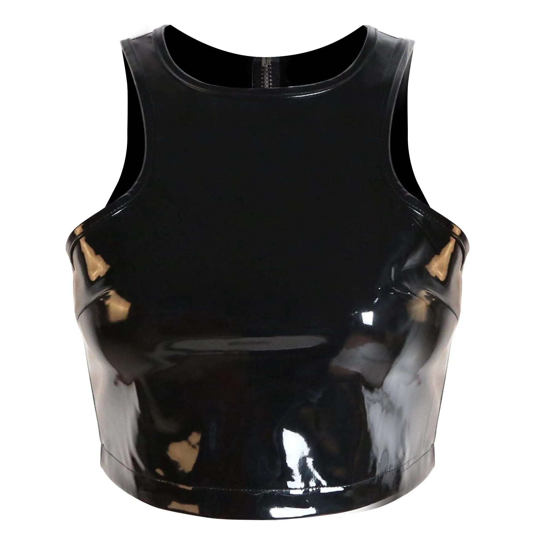 free shipping Gothic Sexy Black Bright PVC Faux Leather ...