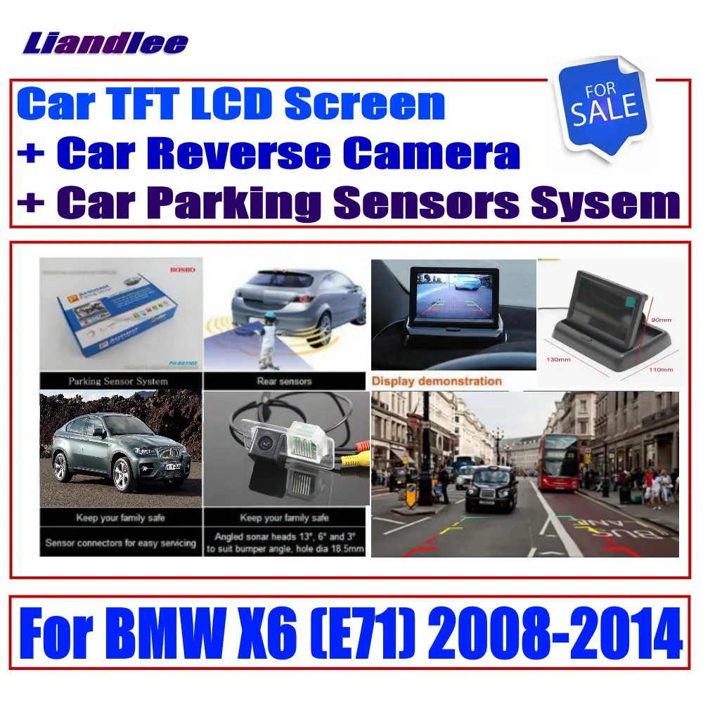 

Liandlee For BMW X6 (E71) 2008-2014 Car HD Monitor Display / CCD Reverse Rear View Camera / Digital Parking Sensors System