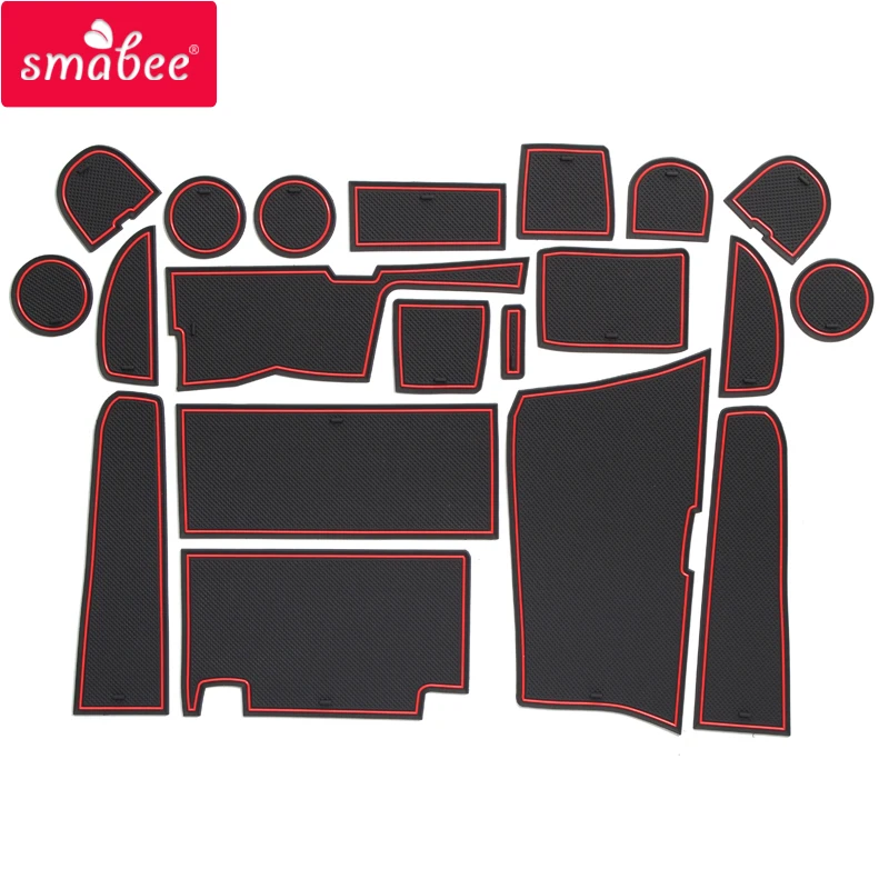 smabee Non-Slip Gate Slot Mat for TOYOTA Estima Previa 2006 - 2012 Mats Interior Accessories Rubber Door Pad Cup Holder |
