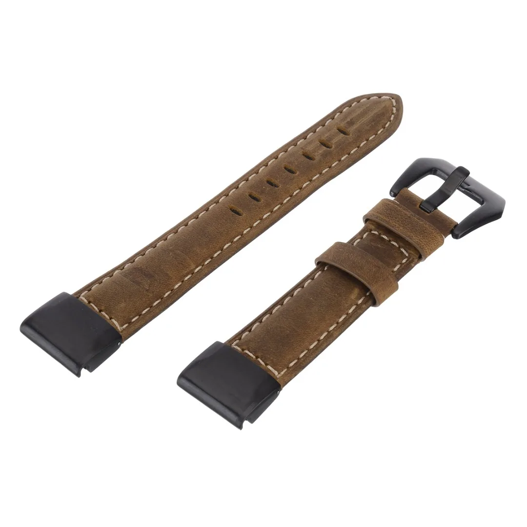 Shellhard New Quick Fit Genuine Leather Watchbands For Garmin Fenix 5/Fenix 5X 2 Colors Watch Band Wristband Strap
