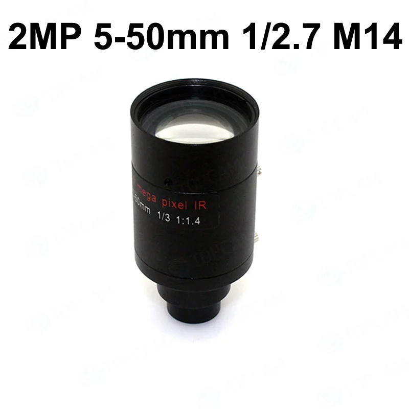 

Free Shipping 2.0 Megapixel 5-50mm Varifocal Lens D14 Mount View About 100m For Analog/720P/1080P AHD CVI TVI IP CCTV Camera