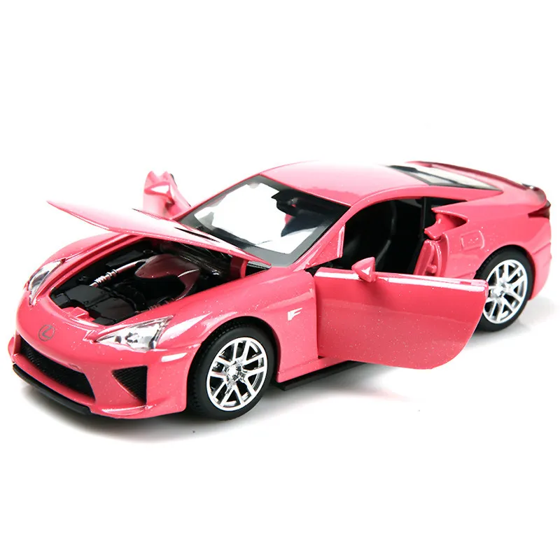 Классическая Горячая 1:32 Жук GSR модель сплава автомобиля, моделирование литого металла звук и свет игрушка с инерционным механизмом модель автомобиля - Цвет: Розовый