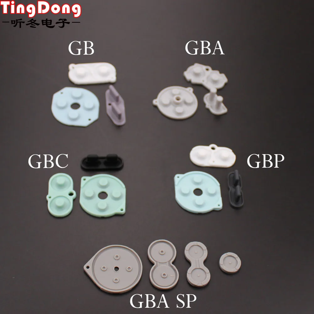 

TingDong 10sets For GB GBP GBA SP Conductive Rubber Silicone Pads Buttons For GameBoy Color GBC Console