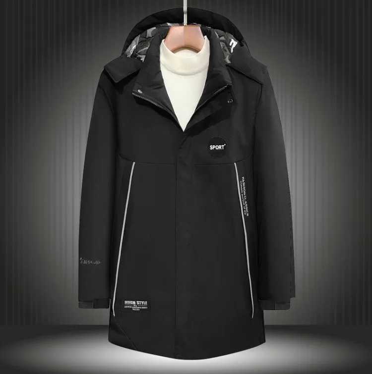 2018 Новые Большие размеры 8XL 7XL модная зимняя куртка Для мужчин с капюшоном теплые пальто парки Для мужчин толстые длинные на молнии Для