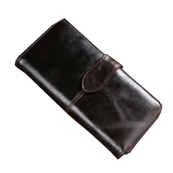 

Men Genuine leather Wallets cowhide Leather business purse credit card holder Wallet mobile phone bags leather money wallet